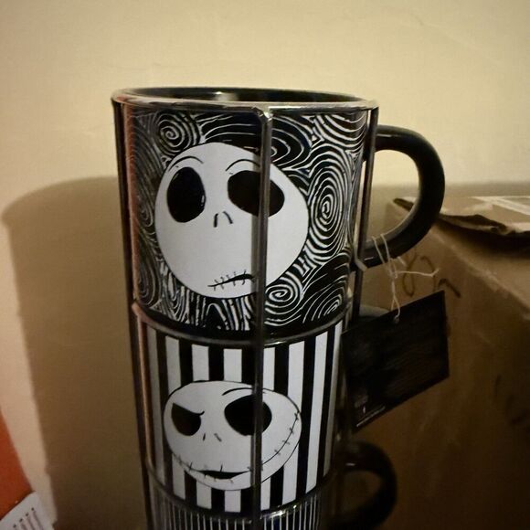 Nightmare Before Christmas Ceramic 10 Oz Jack Skellington Mugs Set Of 4 New - Picture 2 of 4